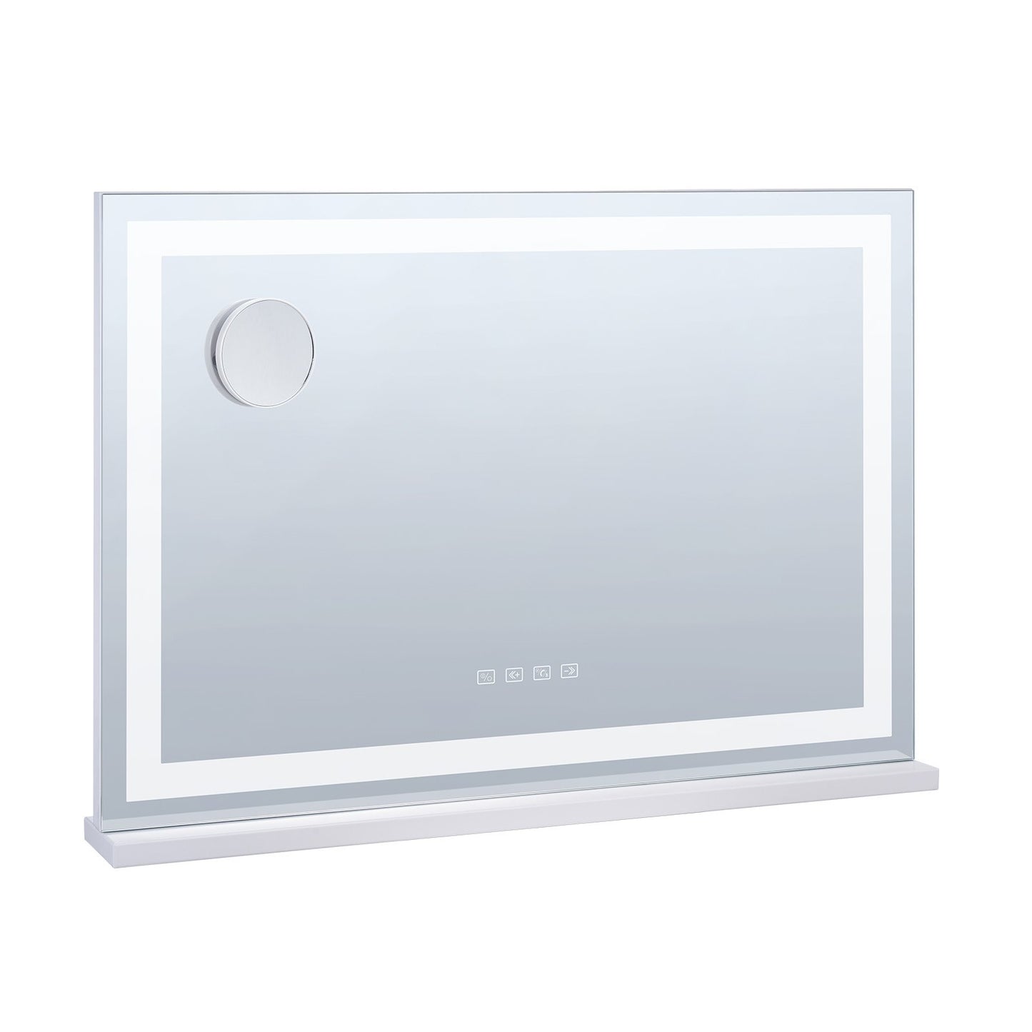 Lighted Makeup Mirror 3 Color med Bluetooth USB Desktop Väggfäste 21,7 tum