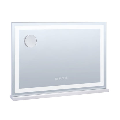 Lighted Makeup Mirror 3 Color med Bluetooth USB Desktop Väggfäste 21,7 tum