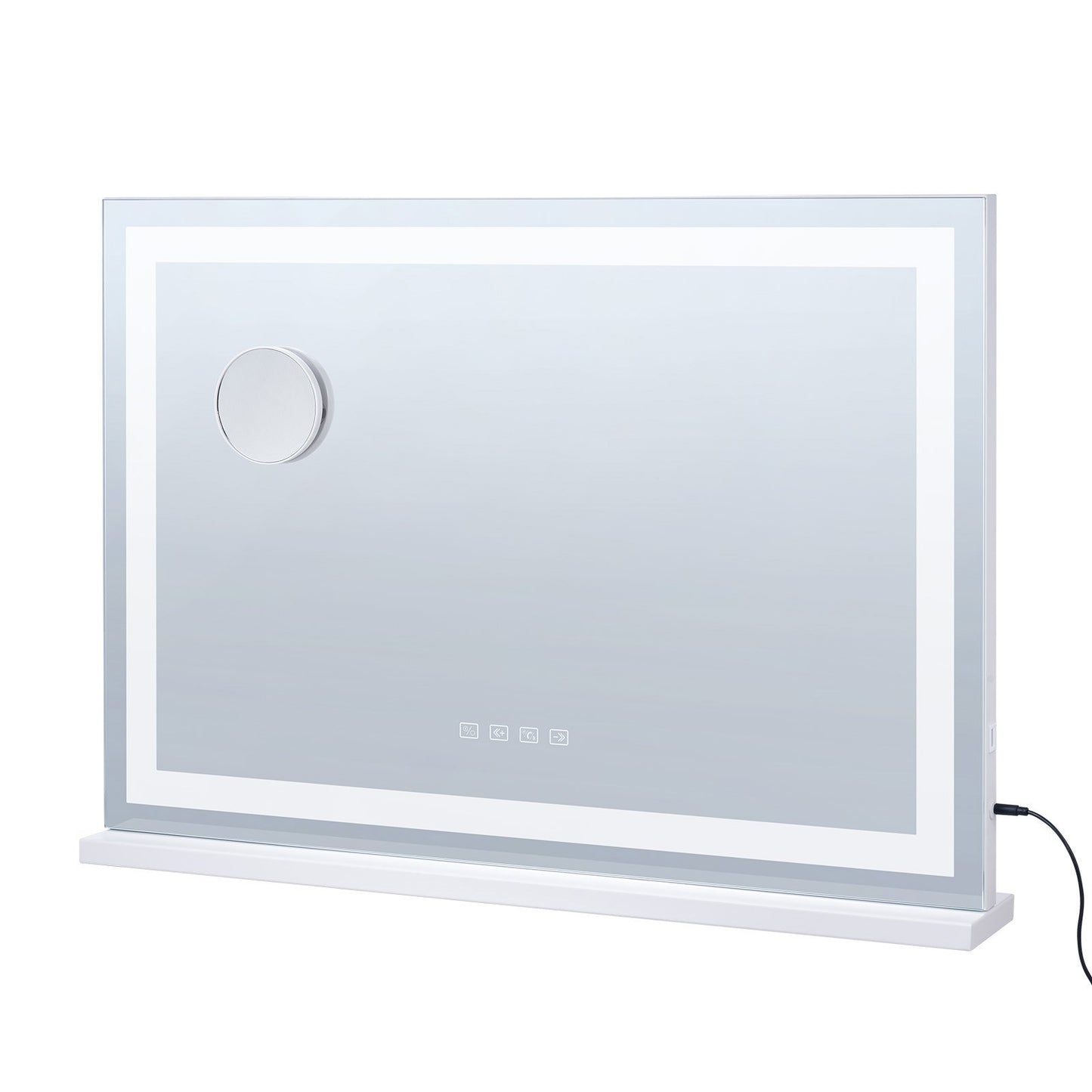 Lighted Makeup Mirror 3 Color med Bluetooth USB Desktop Väggfäste 21,7 tum