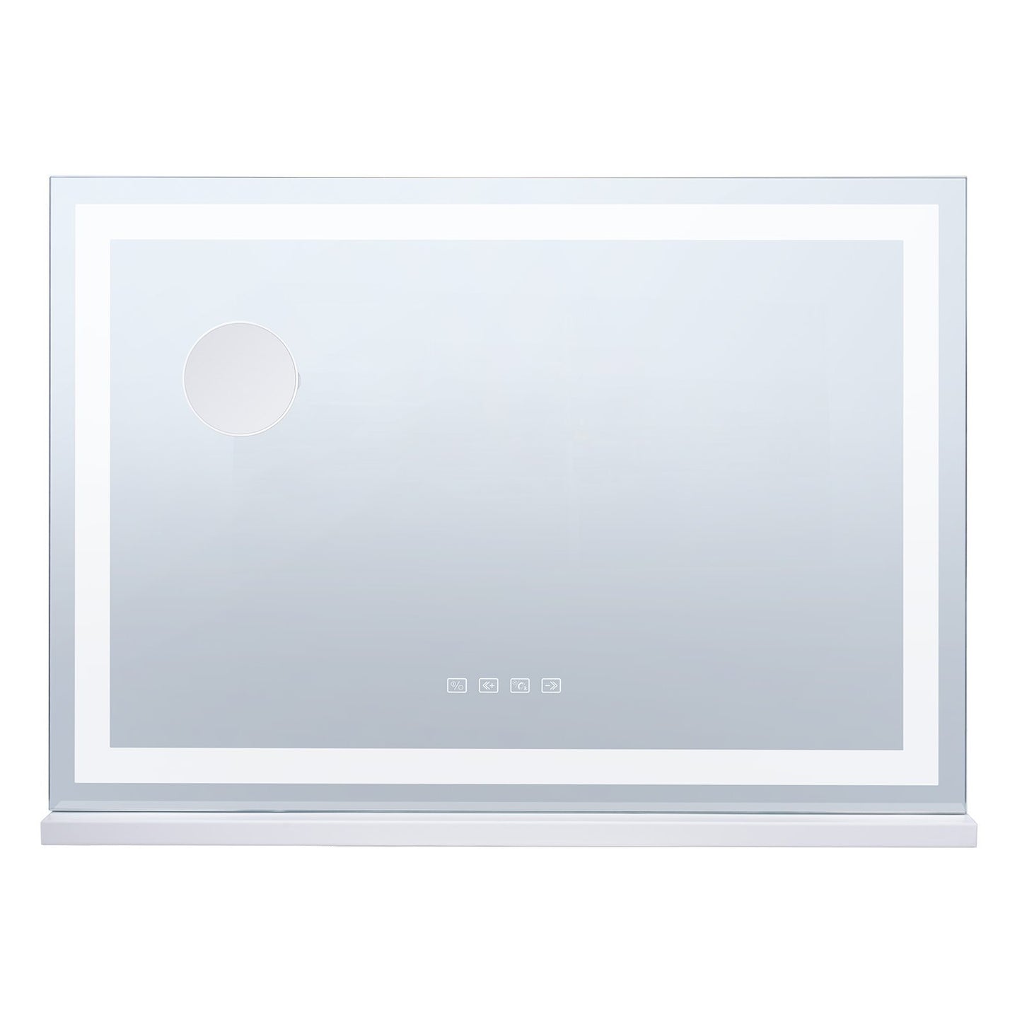 Lighted Makeup Mirror 3 Color med Bluetooth USB Desktop Väggfäste 21,7 tum