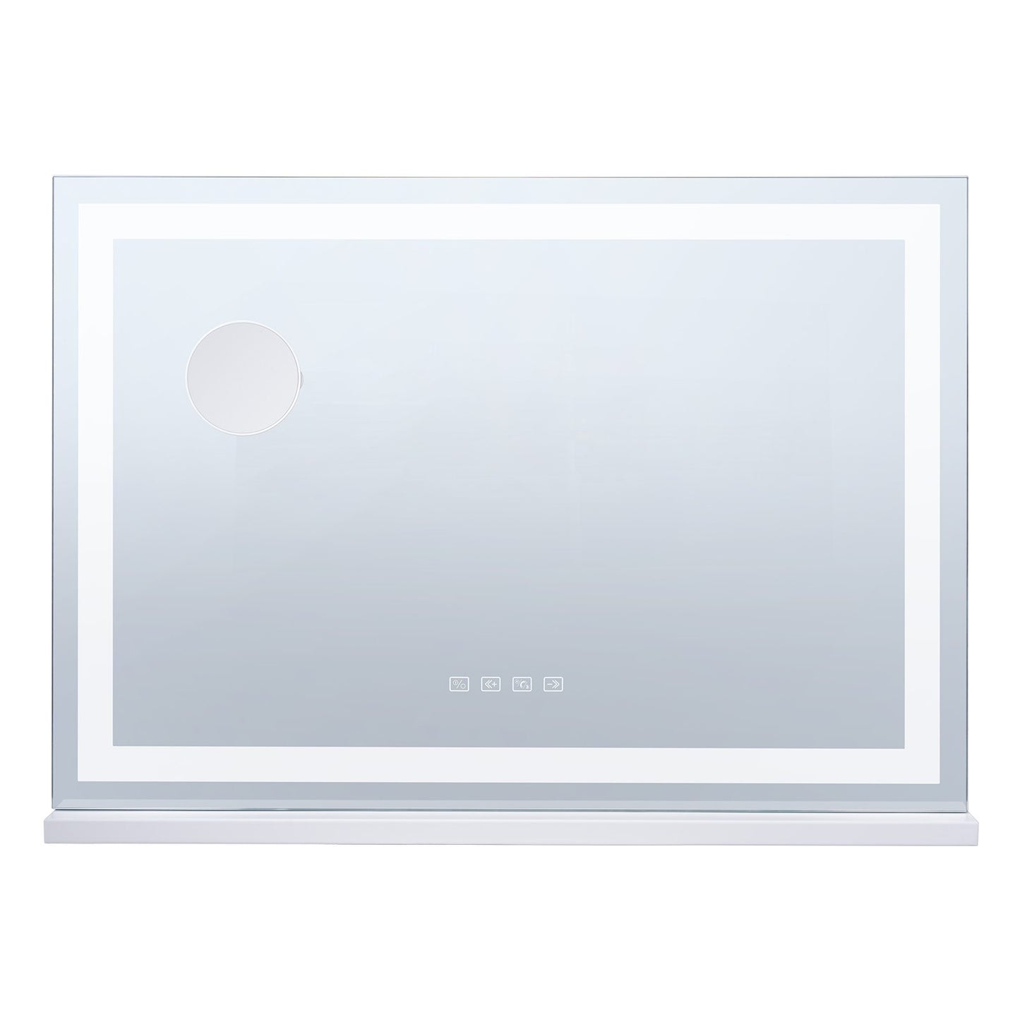 Lighted Makeup Mirror 3 Color med Bluetooth USB Desktop Väggfäste 21,7 tum