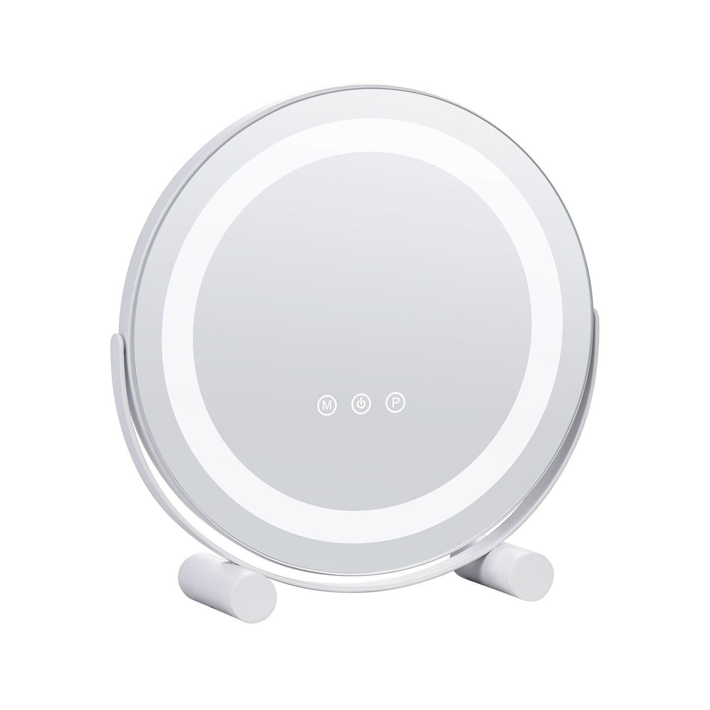 12” Sminkspegel med lampor LED sminkrund med Smart Touch för sovrum