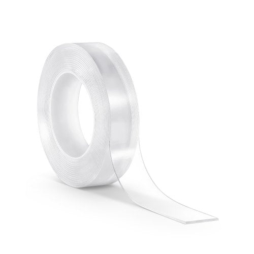 Double Sided Tape Heavy Duty, 16 ft Long Nano Mounting Tape, Strong Adhesive & Reusable, Clear Two Sided Wall Tape, Removable Poster Picture Hanging Strips for Home, Office, Car, Outdoor Use
