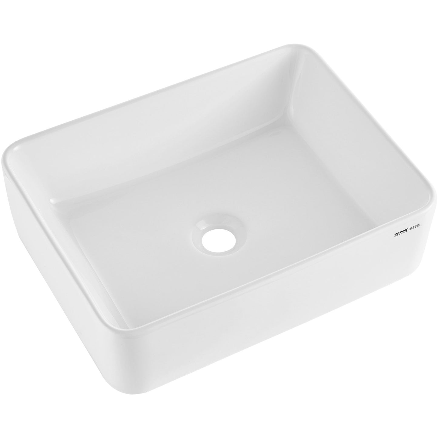Modern Keramik Vask 19"x14,7" Badrumsskål Bänkskiva Vit