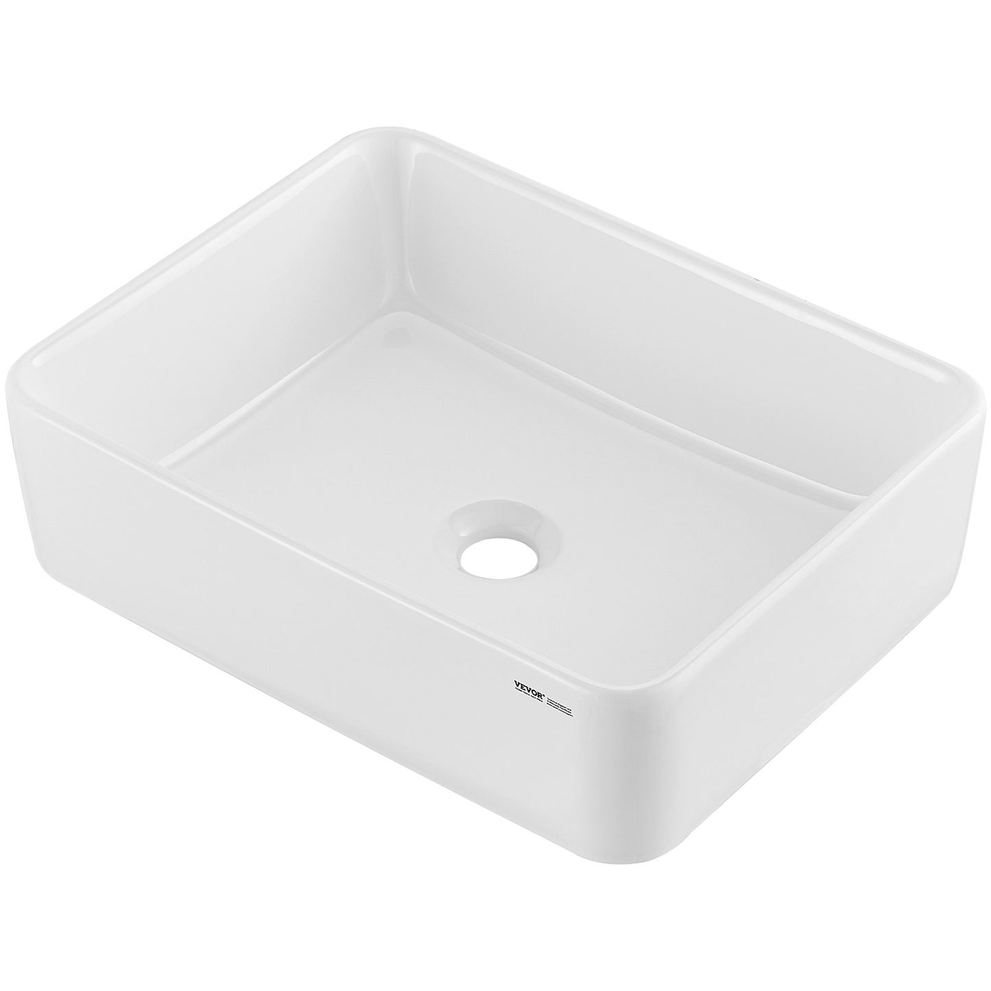Modern Keramik Vask 19"x14,7" Badrumsskål Bänkskiva Vit