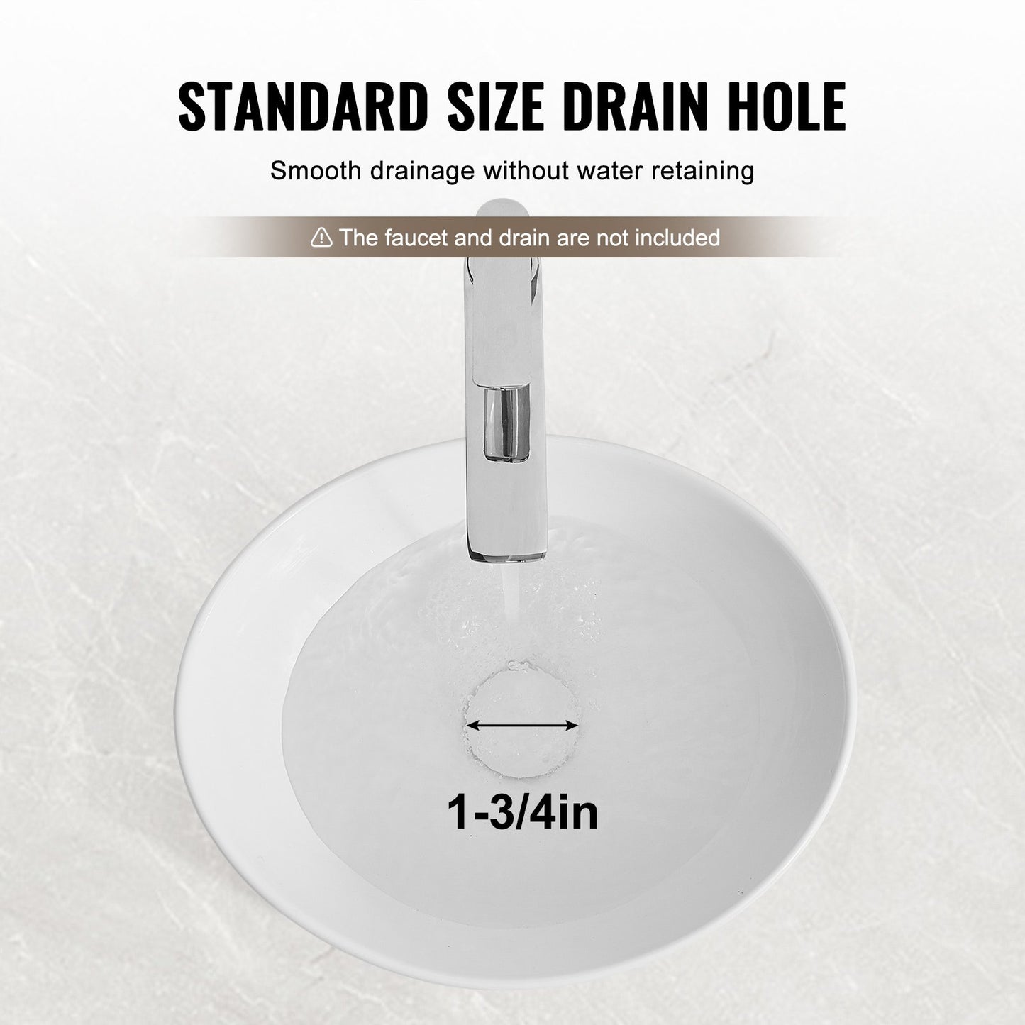 Modern Ceramic Sink 16"x13.4" Bathroom Bowl Countertop White