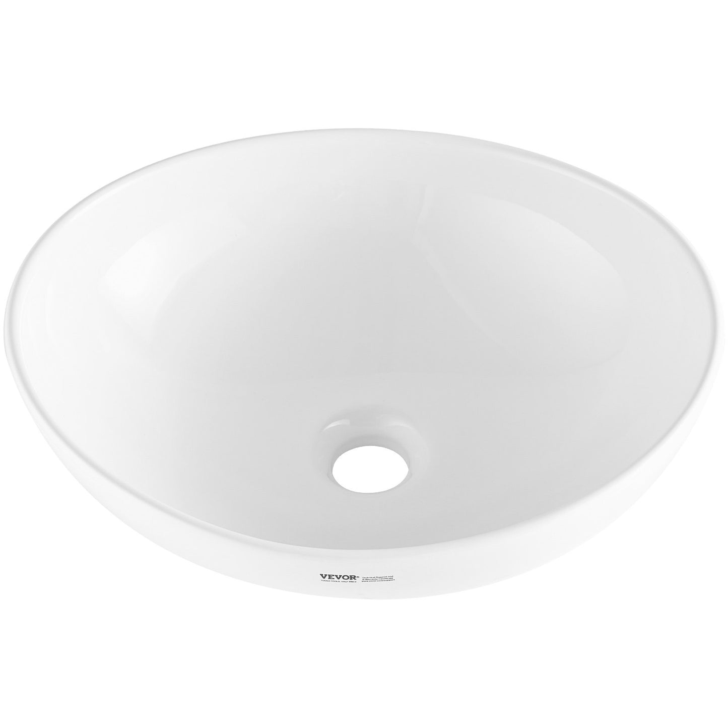 Modern Ceramic Sink 16"x13.4" Bathroom Bowl Countertop White