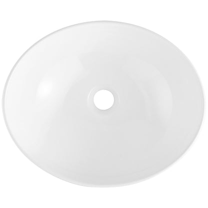 Modern Ceramic Sink 16"x13.4" Bathroom Bowl Countertop White