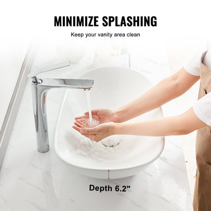 Modern keramisk diskbänk 23,3" x 14,2" badrumsskåp Bänkskiva