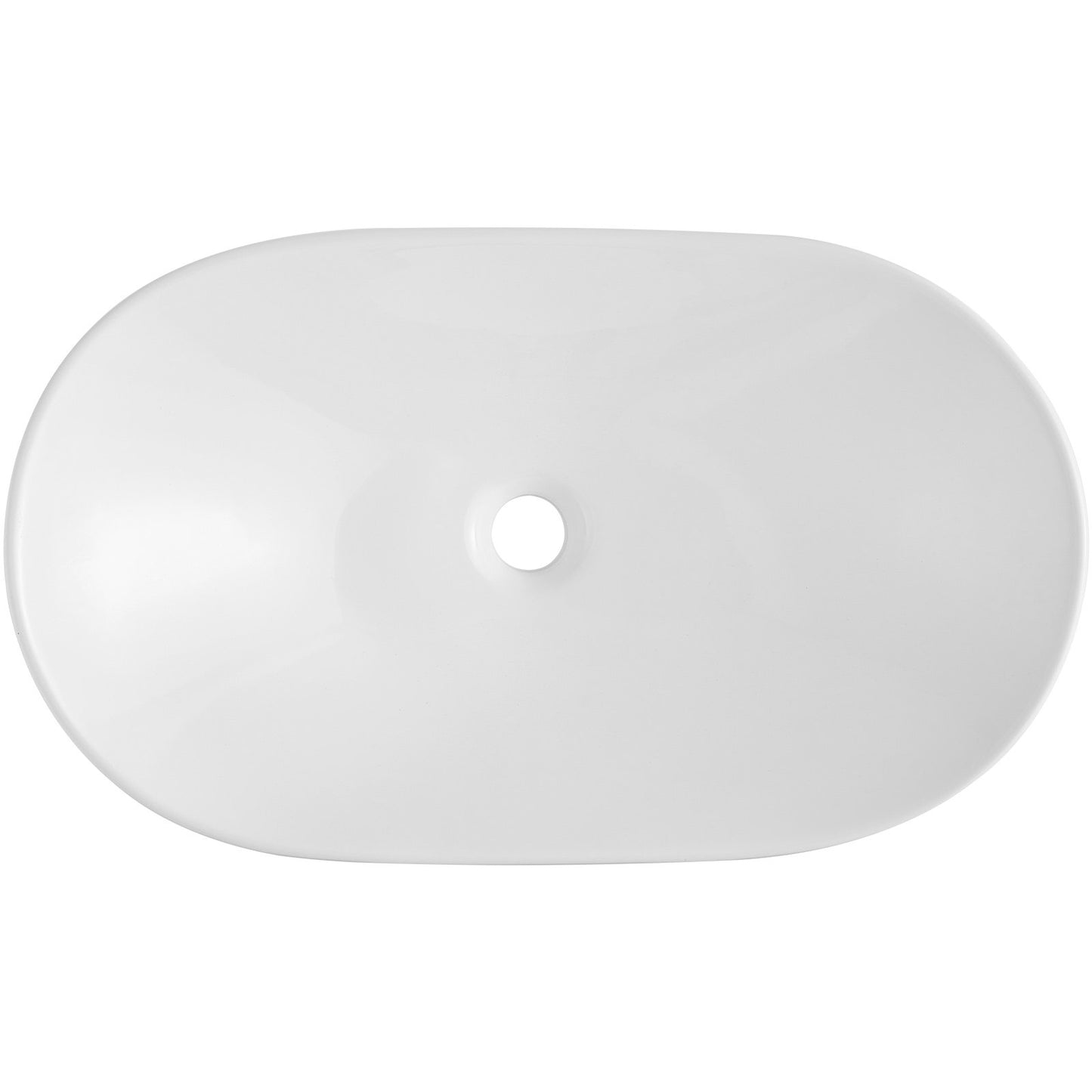 Modern keramisk diskbänk 23,3" x 14,2" badrumsskåp Bänkskiva