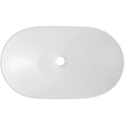 Modern keramisk diskbänk 23,3" x 14,2" badrumsskåp Bänkskiva