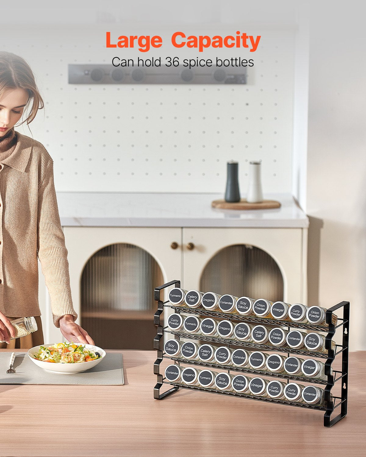 Spice Rack Organizer for Cabinets Kitchen Spice Organizer 18x11 inch