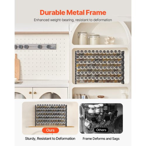 Gewürzregal-Organizer für Schränke, Küchengewürz-Organizer, 58,4 x 40,6 cm | EU