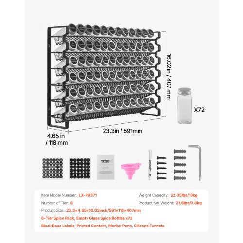 Gewürzregal-Organizer für Schränke, Küchengewürz-Organizer, 58,4 x 40,6 cm | EU