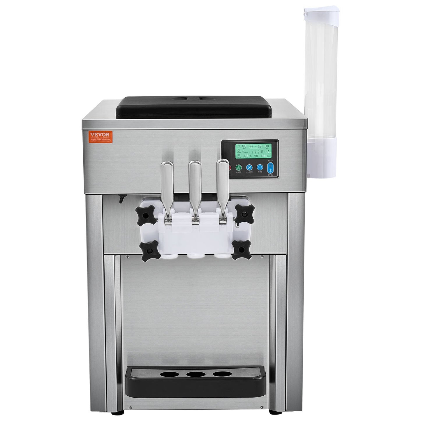 Kommersiell mjukglassmaskin 20L/H Utbyte 3 Smak Bänkskiva