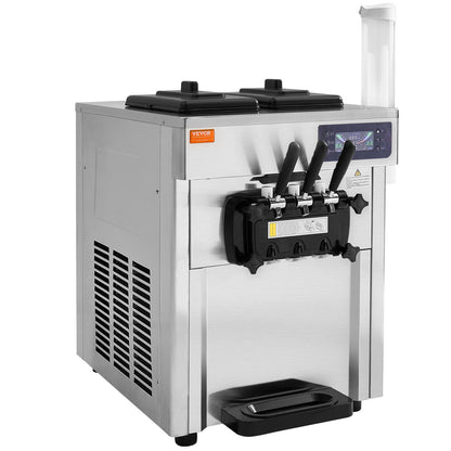 Kommersiell mjukglassmaskin 18-28 L/H Utbyte 3-smak