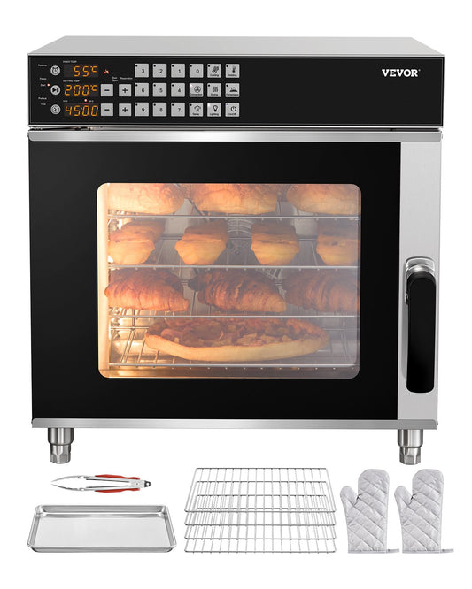Bänkskiva Konvektionsugn Kommersiell Brödrost Baker Rostfritt stål 58L