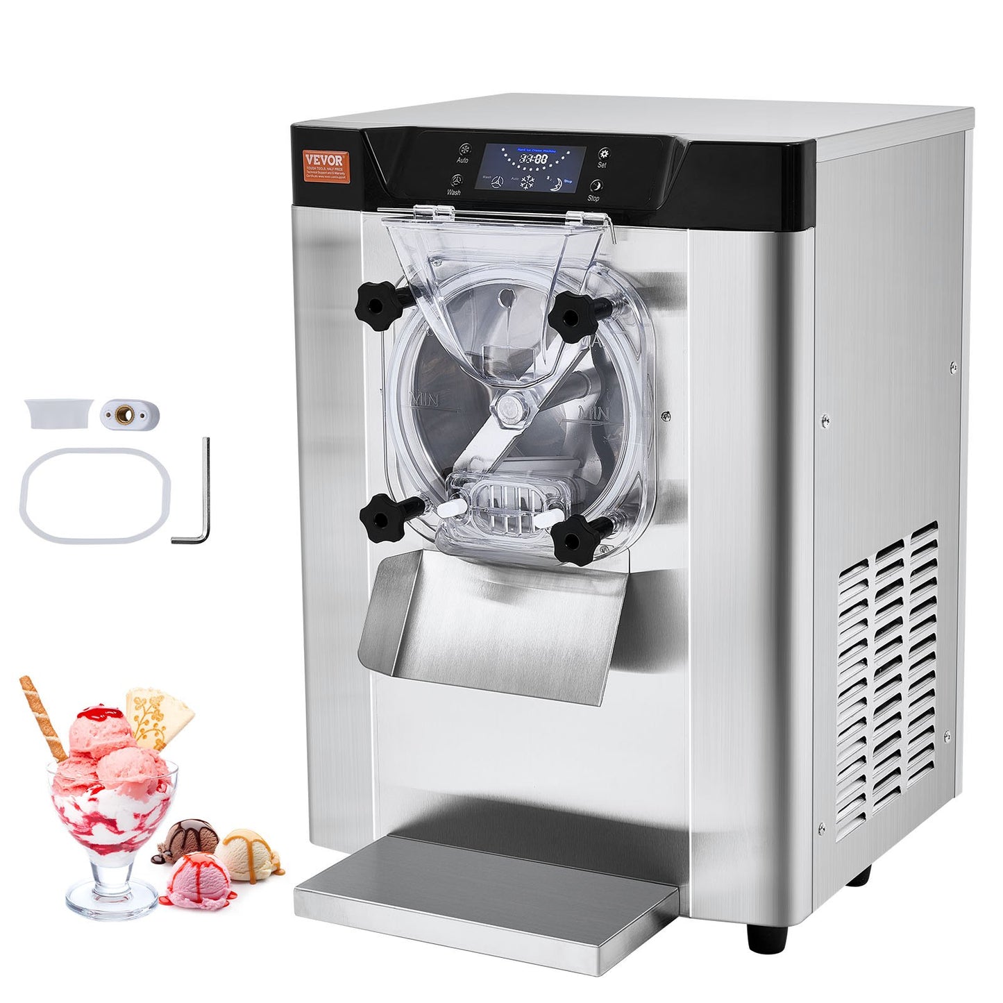 Kommerzielle Eismaschine für harte Portionen, 12 l/h, für einfachen Geschmack.