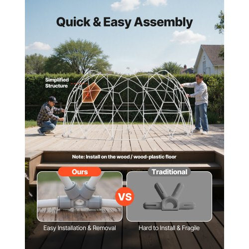 3.6 x 2.1 m garden bubble tent for 4-7 people outdoors, transparent geodesic dome | EU