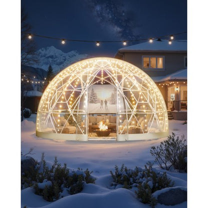 3.6 x 2.1 m garden bubble tent for 4-7 people outdoors, transparent geodesic dome | EU