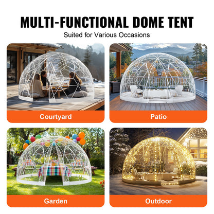 9,5 Fuß Kuppelzelt Bubble Zelt Outdoor Haus Camping Shelter mit transparentem Fenster
