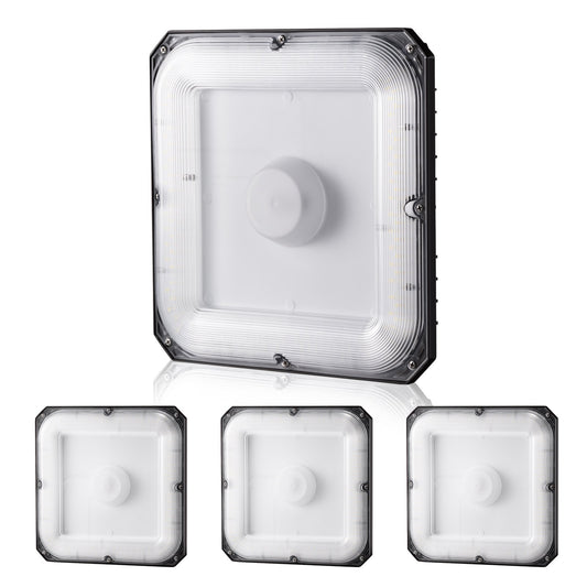 4-pack LED Canopy Lights 80W 8800LM 5000K Daylight Outdoor Canopy Lighting