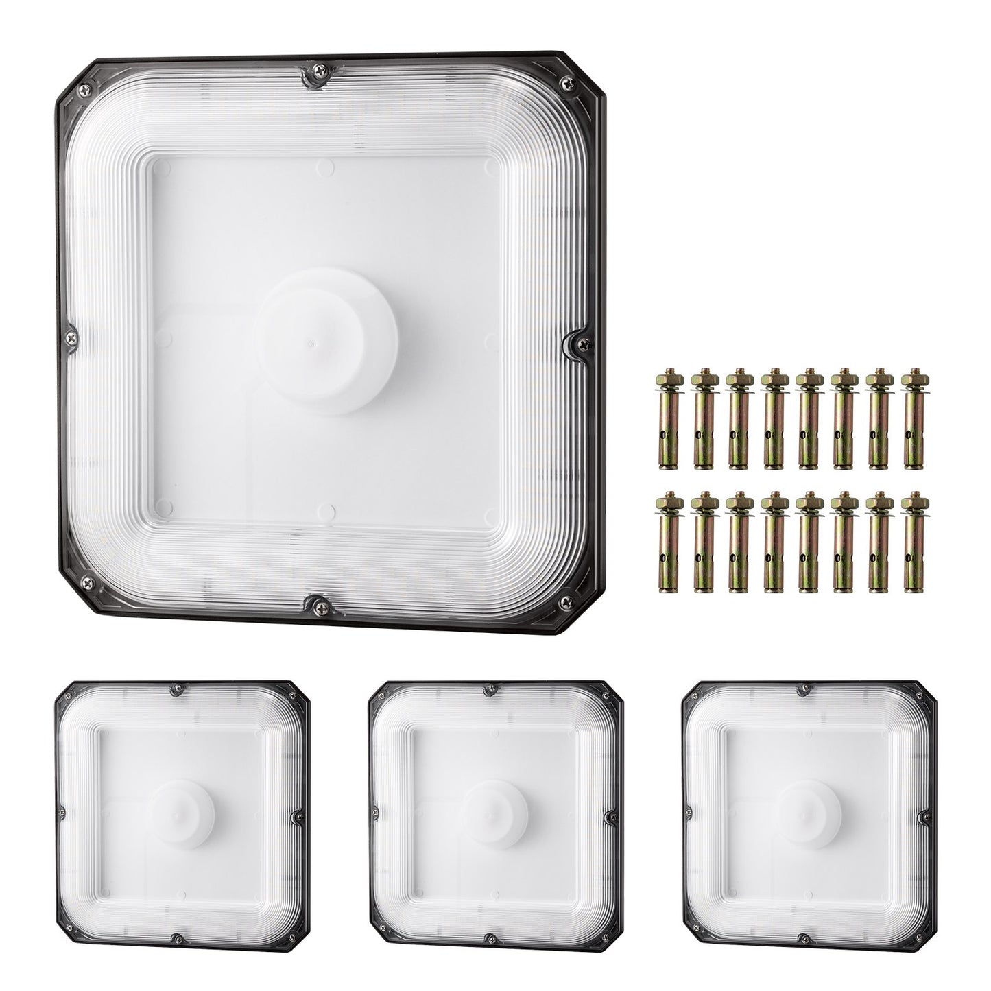 4-pack LED Canopy Lights 80W 8800LM 5000K Daylight Outdoor Canopy Lighting