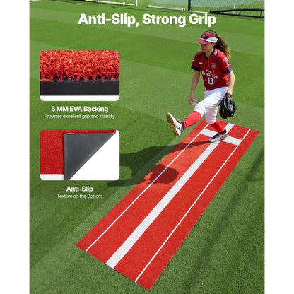 305x92cm Softball Mat Baseball Pitching Pitch for Indoor and Outdoor Use | EU