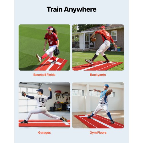 305x92cm Softball Mat Baseball Pitching Pitch for Indoor and Outdoor Use | EU