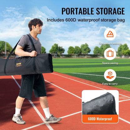 I Screen Baseball för Batting Cage, 7x4 ft Baseball Softball Säkerhetsskärm, Body Protector Bärbar Batting Screen med bärväska och markinsatser, Heavy Duty Pitching Net för Pitchers Protection