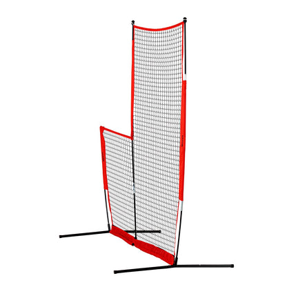 L Screen Baseball för Batting Cage, 7x7 ft Baseball & Softball Säkerhetsskärm, Body Protector Bärbar Batting Screen med bärväska och markinsatser, Baseball Pitching Net för Pitchers Protection