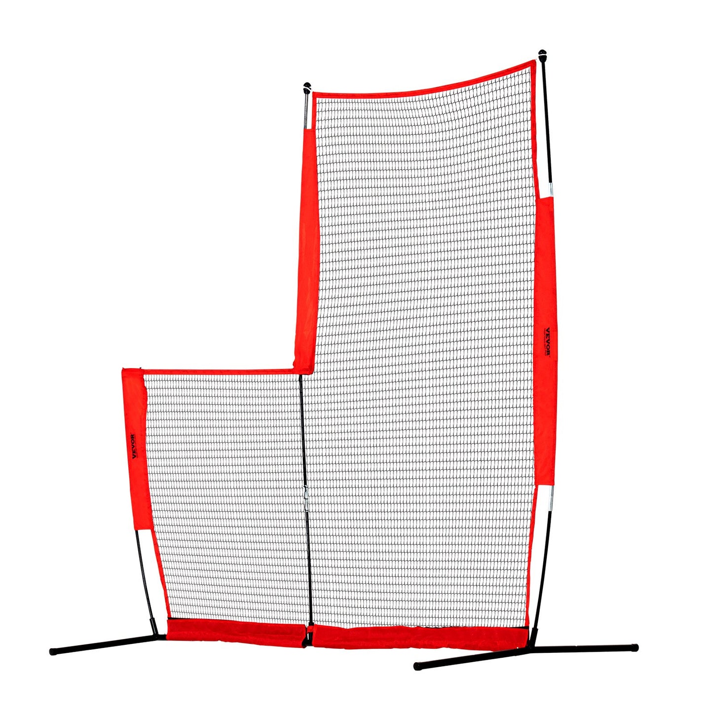 L Screen Baseball för Batting Cage, 7x7 ft Baseball & Softball Säkerhetsskärm, Body Protector Bärbar Batting Screen med bärväska och markinsatser, Baseball Pitching Net för Pitchers Protection