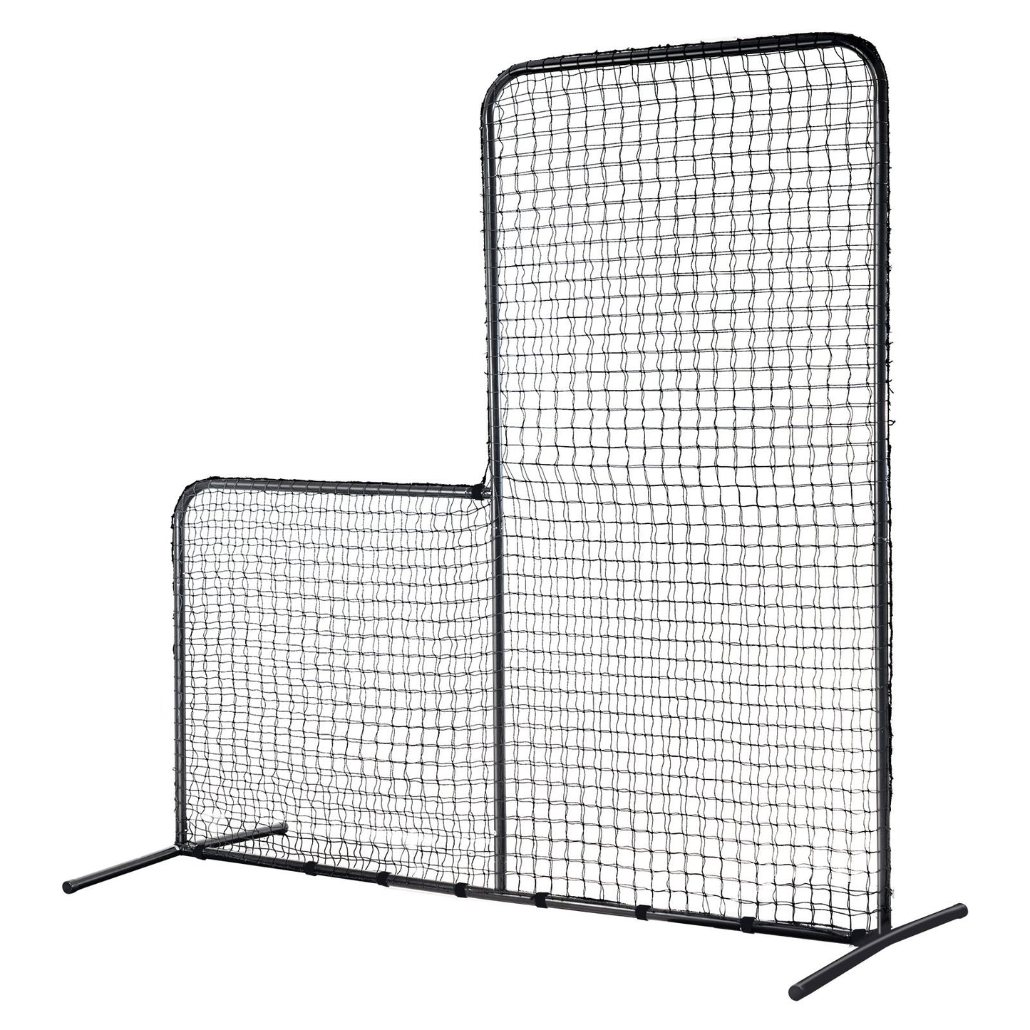 L Screen Baseball for Batting Cage, 7x7 ft Baseball Softball Safety Screen, Body Protector Portable Batting Screen with Carrying Bag and Ground Stakes, Heavy Duty Pitching Net for Pitchers Protection