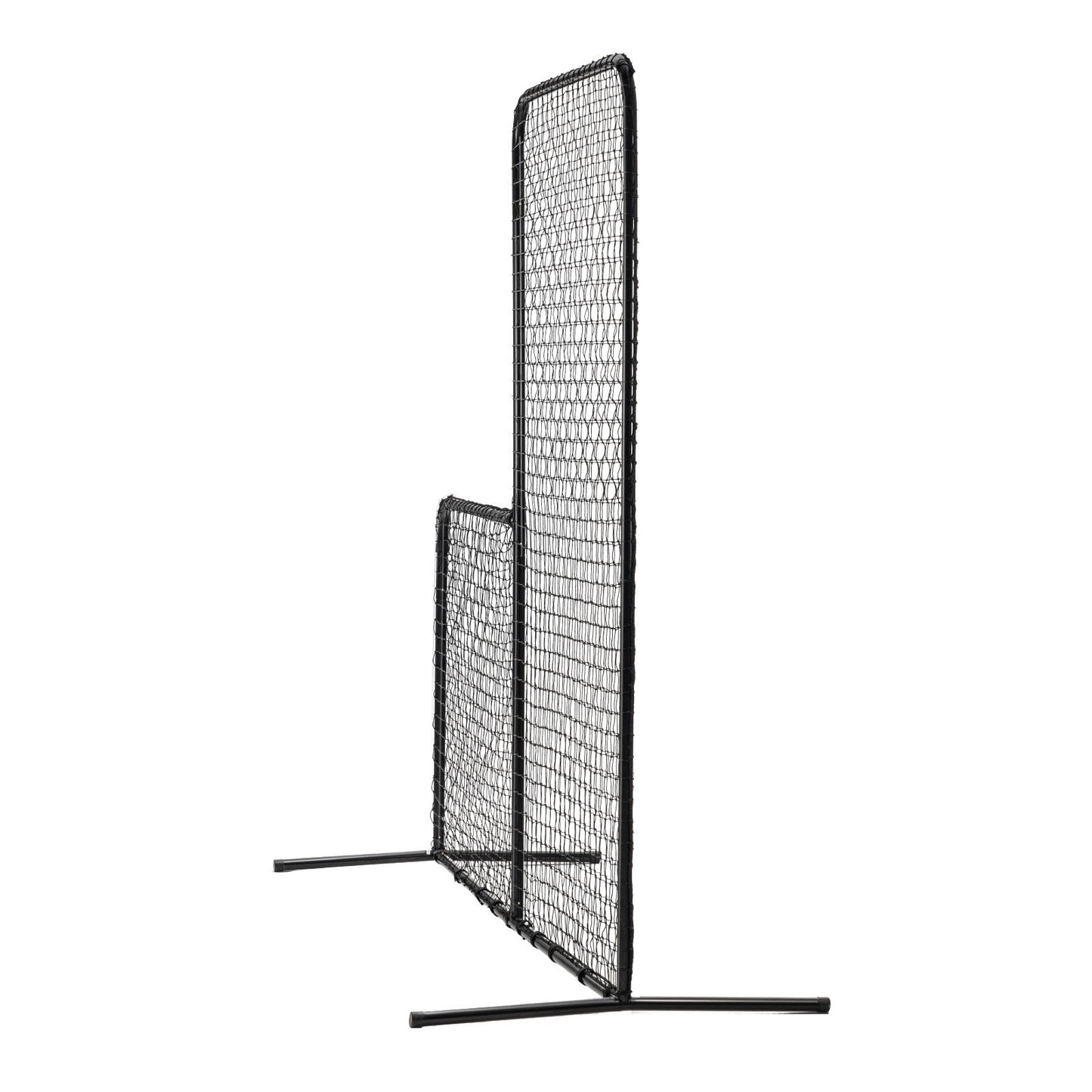 L Screen Baseball for Batting Cage, 7x7 ft Baseball Softball Safety Screen, Body Protector Portable Batting Screen with Carrying Bag and Ground Stakes, Heavy Duty Pitching Net for Pitchers Protection