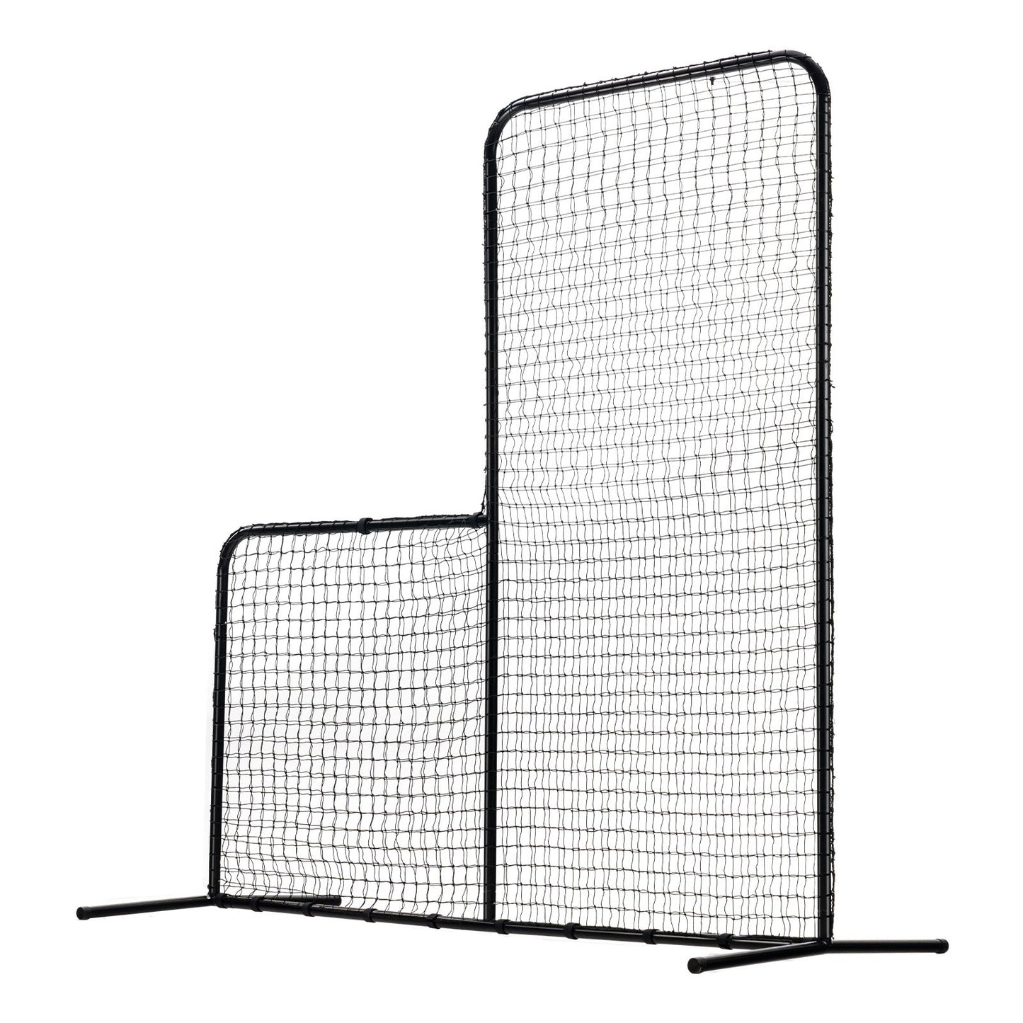 L Screen Baseball for Batting Cage, 7x7 ft Baseball Softball Safety Screen, Body Protector Portable Batting Screen with Carrying Bag and Ground Stakes, Heavy Duty Pitching Net for Pitchers Protection