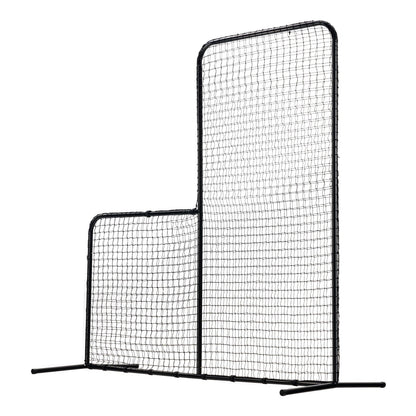 L Screen Baseball for Batting Cage, 7x7 ft Baseball Softball Safety Screen, Body Protector Portable Batting Screen with Carrying Bag and Ground Stakes, Heavy Duty Pitching Net for Pitchers Protection