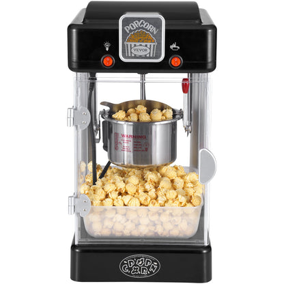 Popcorn Popper Machine Bordsskiva Popcorn Maker 300W 2,5 Oz Svart