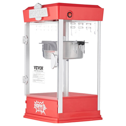 Popcorn Popper Machine Tabletop Popcorn Maker 480W 4 Oz Red