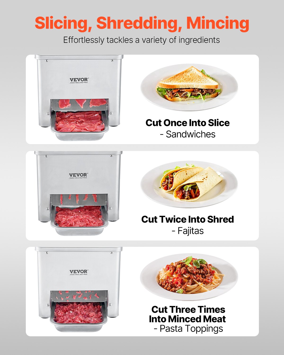 Electric Meat Slicer 550W Commercial Meat Slicer Cutting Machine