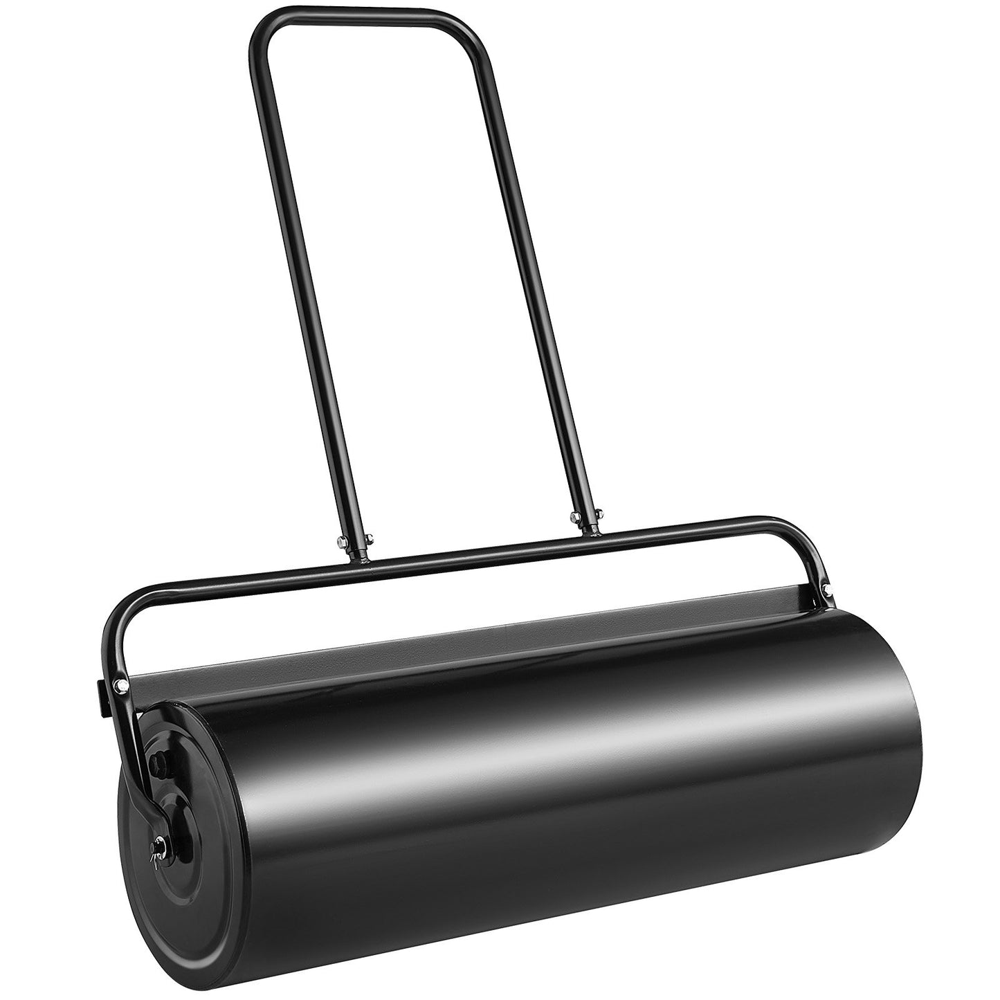 Lawn, 17 Gallon Sand/Water Filled Yard Roller, Steel Turf Roller with Easy-to-Turn Plug and U-Shaped Ergonomic Handle for Comfortable Push and Pull, for Lawn, Garden, Yard, Park, Black