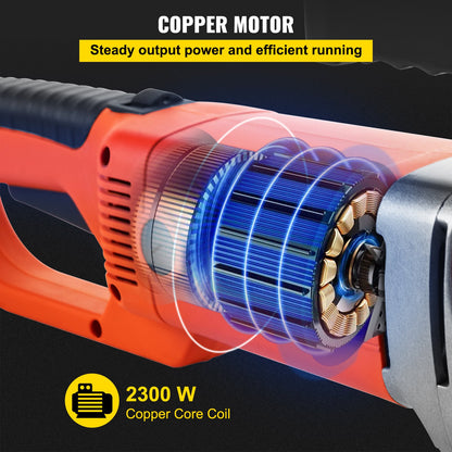 Elektrisk rörgängare, 2300W rörgängningsmaskin, kraftfull handhållen drivenhet, 220V rörgängare, bärbar rörgängare med 6 stansar 1/2"-2
