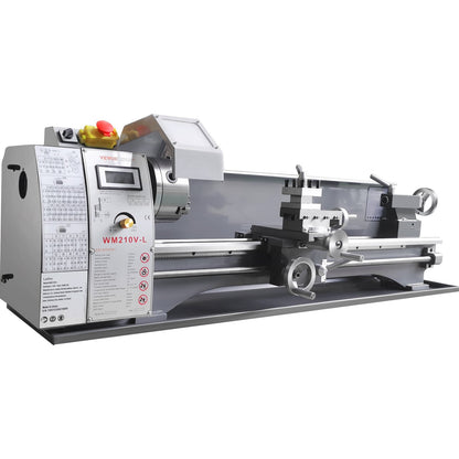 Metal Lathe Machine, 8.3 inch x 29.5 inch, Precision Bench Metal Lathe, 0-2500 rpm Continuously Variable Speed, 750W Brushless Motor Metal Gears, with Toolbox for Machining Precision Parts