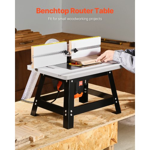Tischfrästisch 61 x 38 cm mit MDF-Oberkante, Staubabsauganschluss | EU