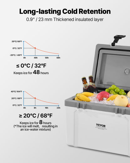 Portable Cooler 26 QT isolerad kylare 38 burkkapacitet med handtagsrem