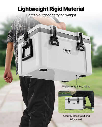 Portable Cooler 26 QT isolerad kylare 38 burkkapacitet med handtagsrem