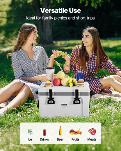Portable Cooler 26 QT isolerad kylare 38 burkkapacitet med handtagsrem