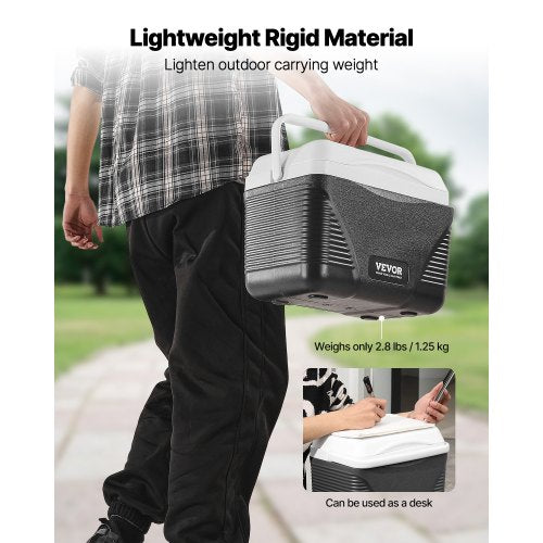 Tragbare Kühlbox, 8,5 QT, isolierte Kühlbox, Fassungsvermögen 12 Dosen, mit Griff | EU