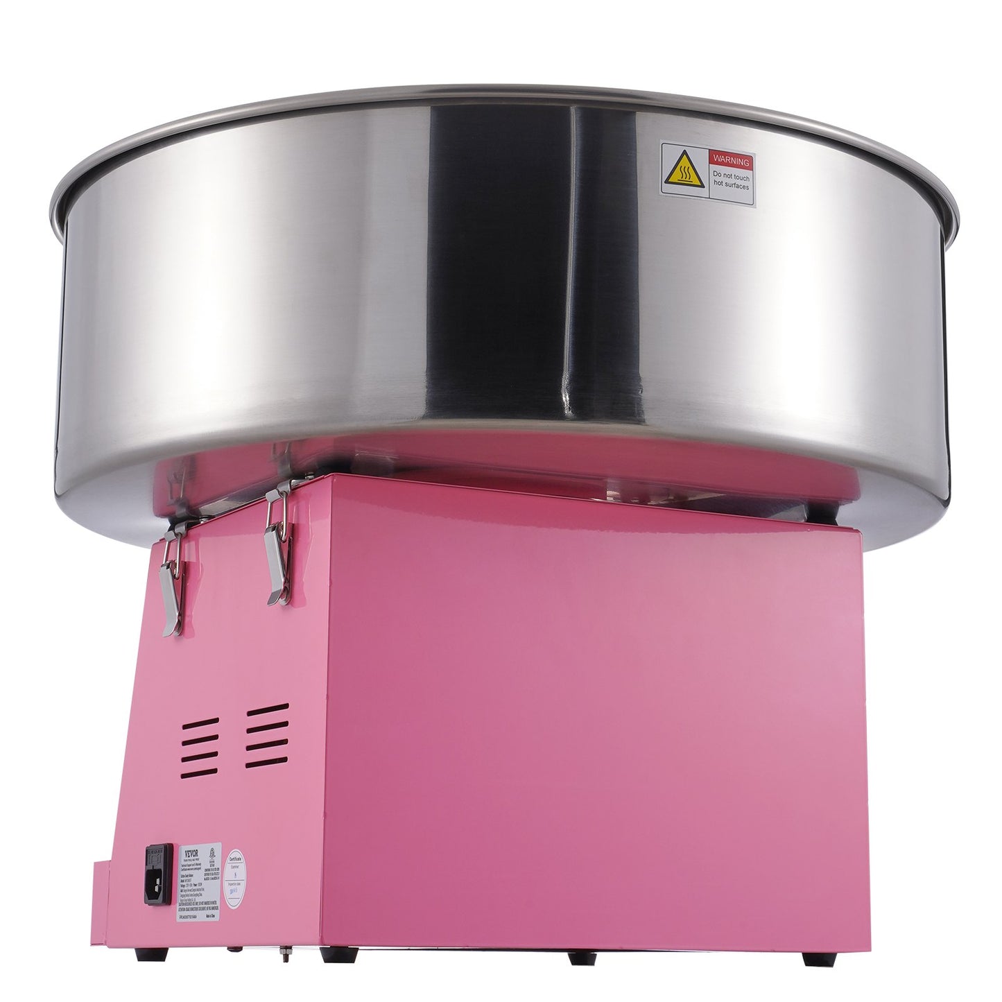 Elektrisk sockervaddsmaskin, 1000 W Candy Floss Maker, kommersiell sockervaddsmaskin med rostfritt stålskål och sockerskopa, perfekt för hemmabarnsfödelsedag, familjefest (rosa)