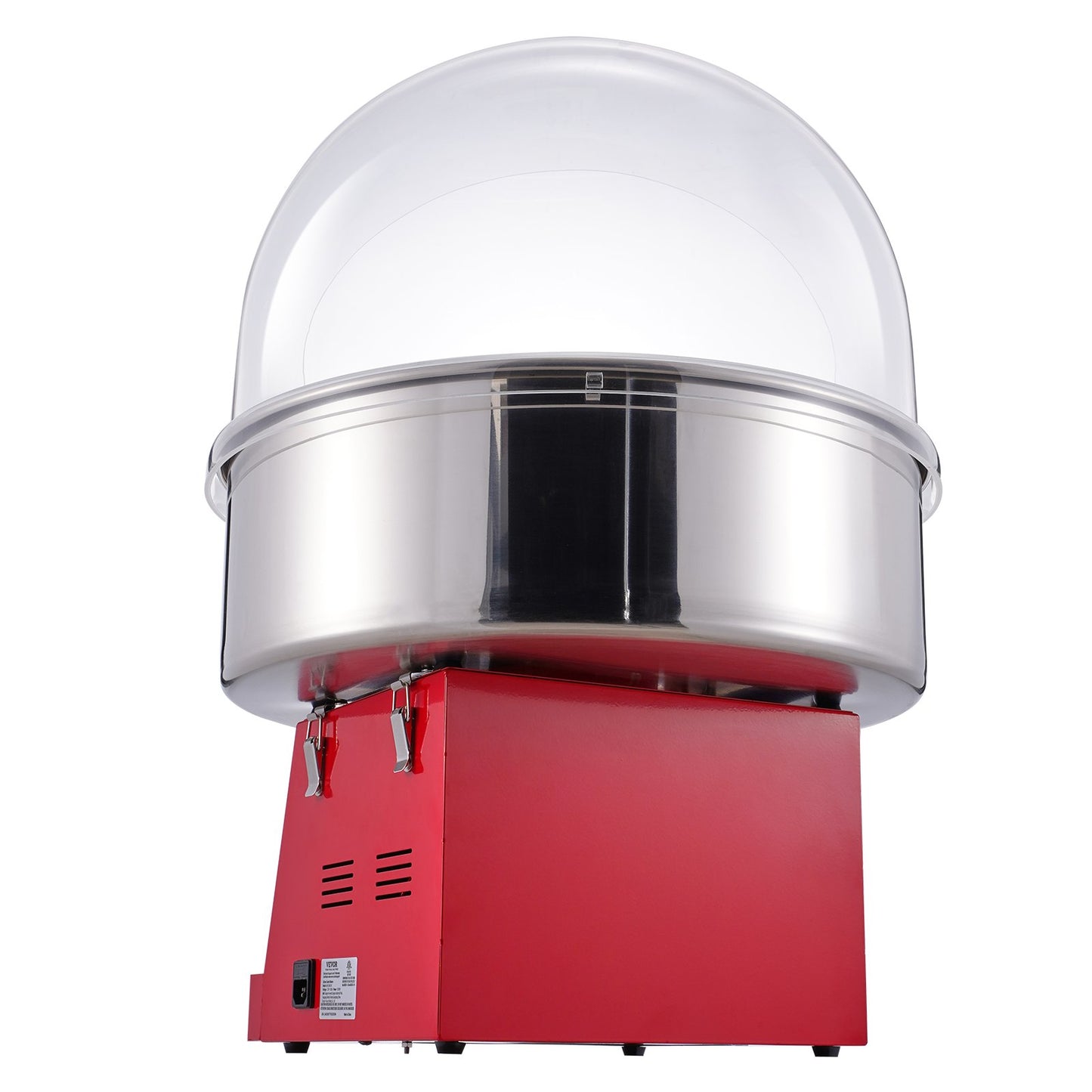 Elektrische Zuckerwattemaschine, 1000 W Zuckerwattemaschine, kommerzielle Zuckerwattemaschine mit Deckel, Edelstahlschüssel und Zuckerschaufel, perfekt für den Kindergeburtstag zu Hause, Familienfeier (rot)