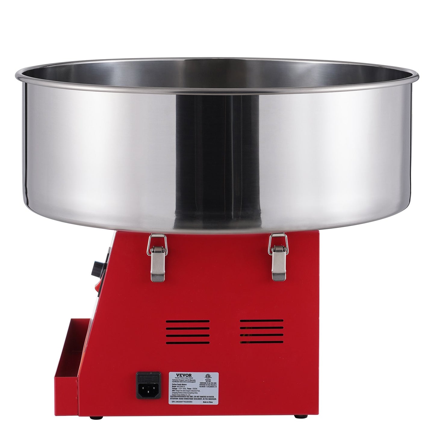 Electric Cotton Candy Machine, 1000W Candy Floss Maker, Commercial Cotton Candy Machine with Stainless Steel Bowl and Sugar Scoop, Perfect for Home Children's Birthday, Family Party (Red)